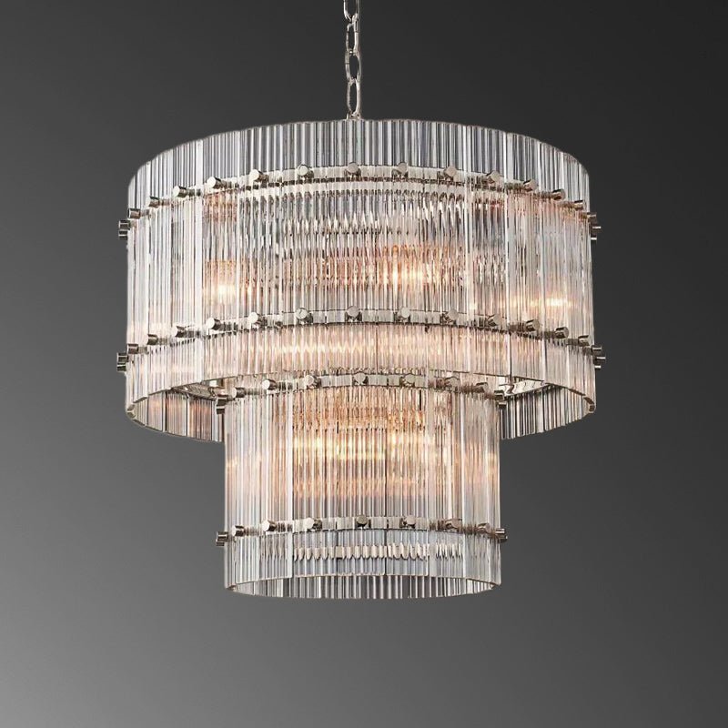 San Marco 2-Tier Glass Round Chandelier 22" 37" 48" 60"
