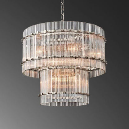 San Marco 2-Tier Glass Round Chandelier 22" 37" 48" 60"