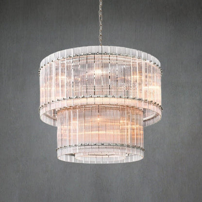San Marco 2-Tier Glass Round Chandelier 22" 37" 48" 60"