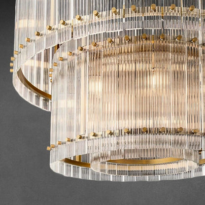 San Marco 2-Tier Glass Round Chandelier 22" 37" 48" 60"