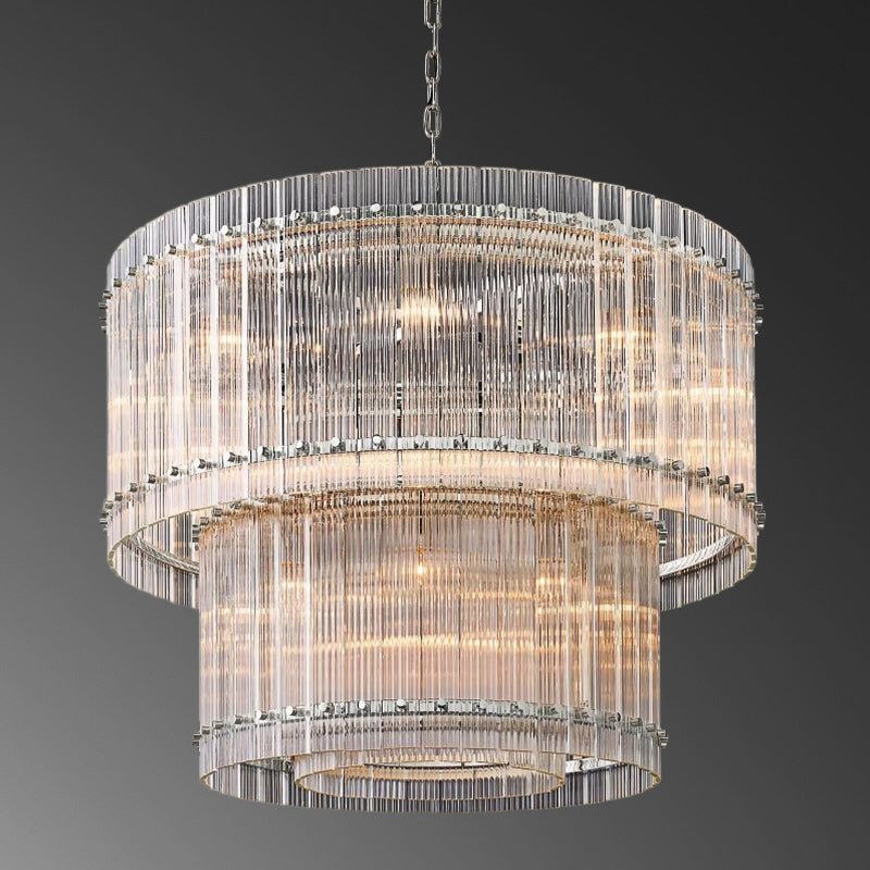 San Marco 2-Tier Glass Round Chandelier 22" 37" 48" 60"
