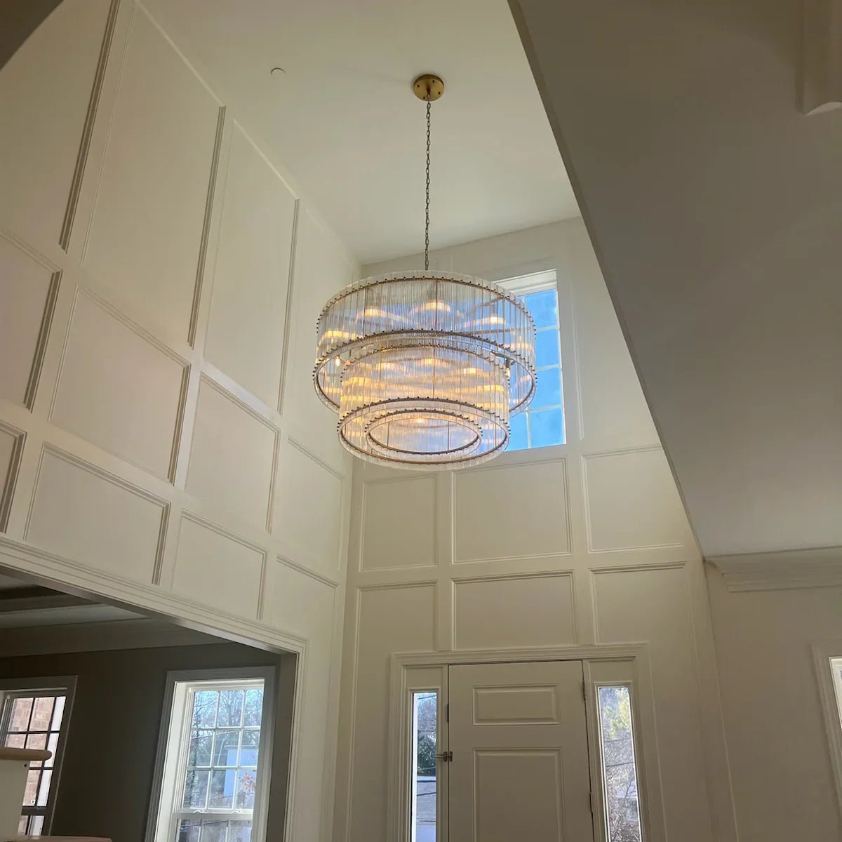 San Marco 2-Tier Glass Round Chandelier 22" 37" 48" 60"