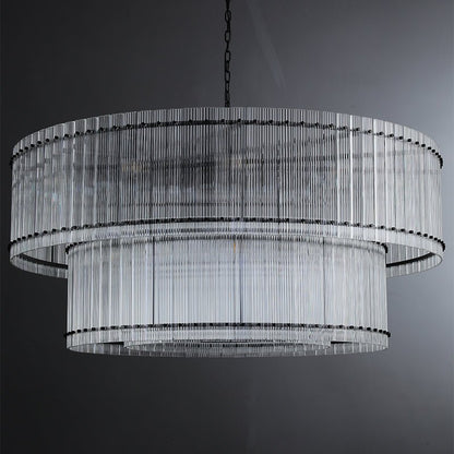 San Marco 2-Tier Glass Round Chandelier 22" 37" 48" 60"