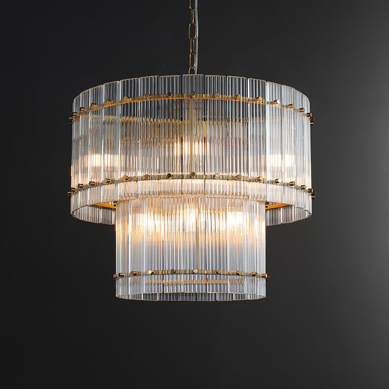 San Marco 2-Tier Glass Round Chandelier 22" 37" 48" 60"