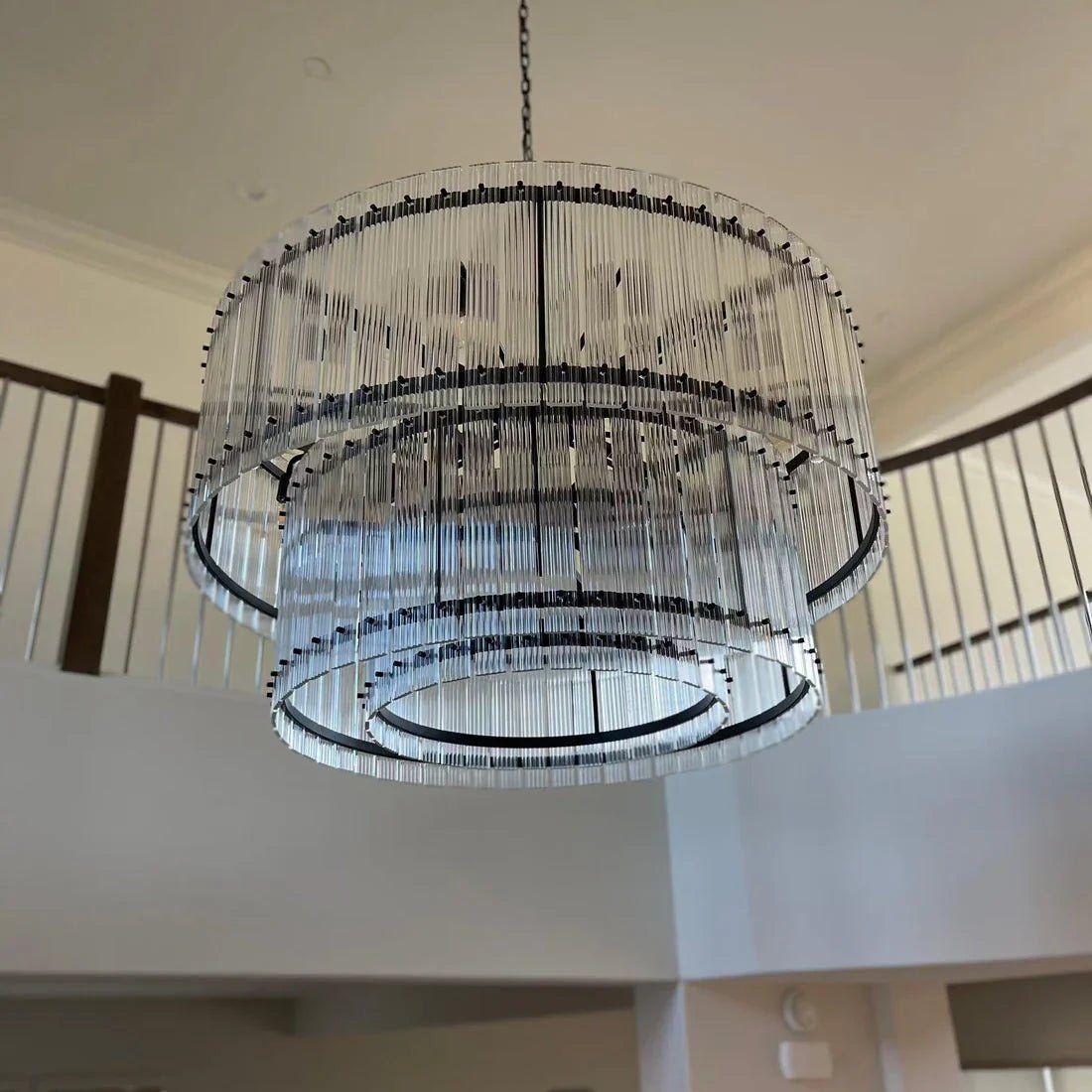 San Marco 2-Tier Glass Round Chandelier 22" 37" 48" 60"