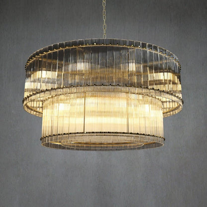 San Marco 2-Tier Glass Round Chandelier 22" 37" 48" 60"