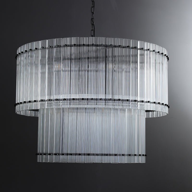 San Marco 2-Tier Glass Round Chandelier 22" 37" 48" 60"