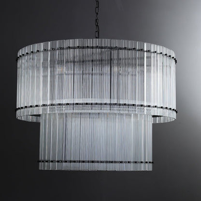 San Marco 2-Tier Glass Round Chandelier 22" 37" 48" 60"
