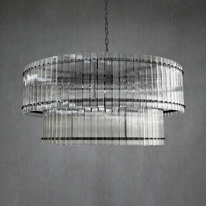 San Marco 2-Tier Glass Round Chandelier 22" 37" 48" 60"