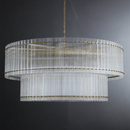 San Marco 2-Tier Glass Round Chandelier 22" 37" 48" 60"