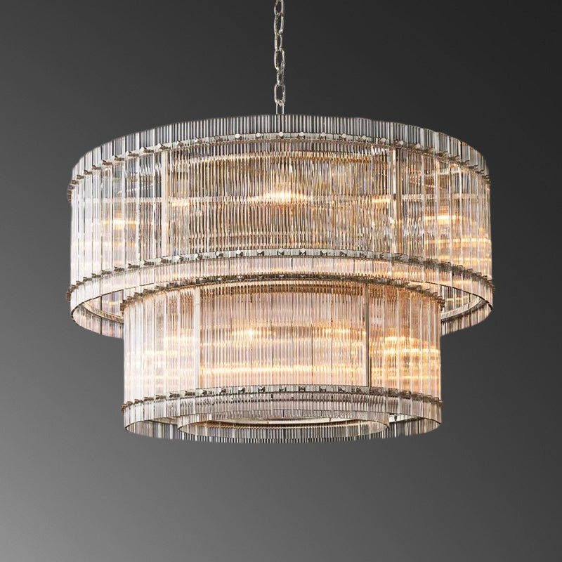 San Marco 2-Tier Glass Round Chandelier 22" 37" 48" 60"