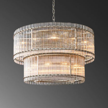 San Marco 2-Tier Glass Round Chandelier 22" 37" 48" 60"