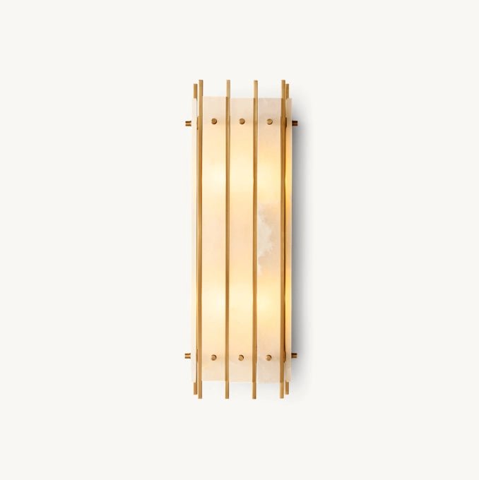 San Marco Alabaster Grand Rectangular Sconce
