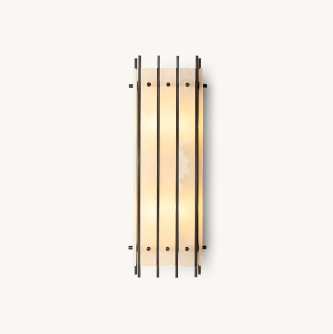 San Marco Alabaster Grand Rectangular Sconce