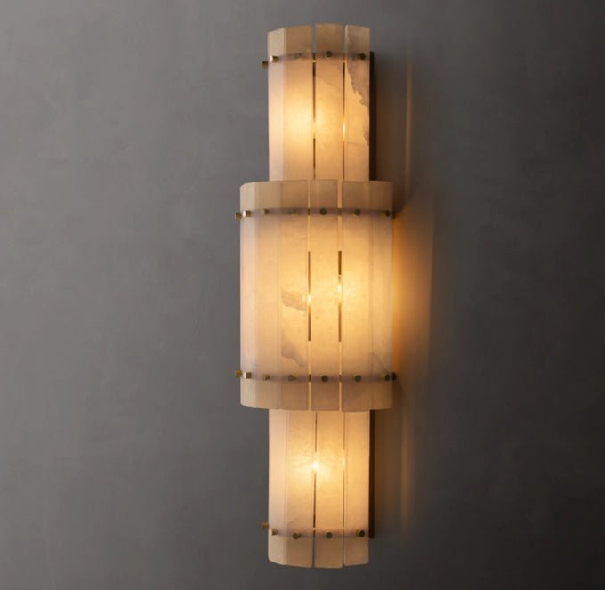 San Marco Alabaster Grand Round Sconce
