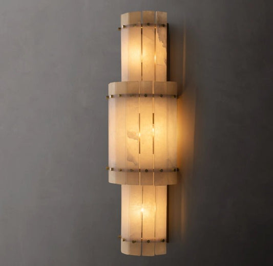 San Marco Alabaster Grand Round Sconce
