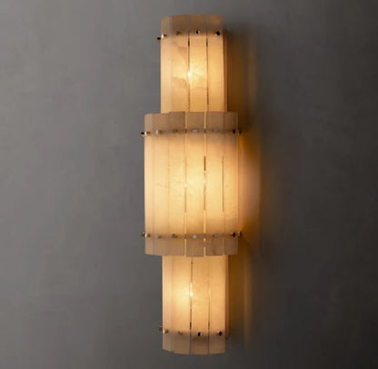 San Marco Alabaster Grand Round Sconce