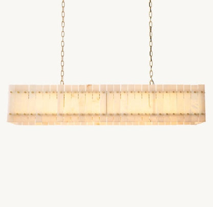 San Marco Alabaster Linear Chandelier 54"-Nobipets