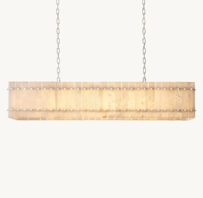 San Marco Alabaster Linear Chandelier 54"-Nobipets