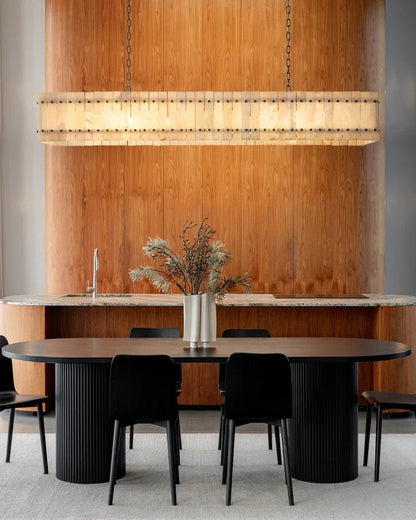 San Marco Alabaster Linear Chandelier 54"