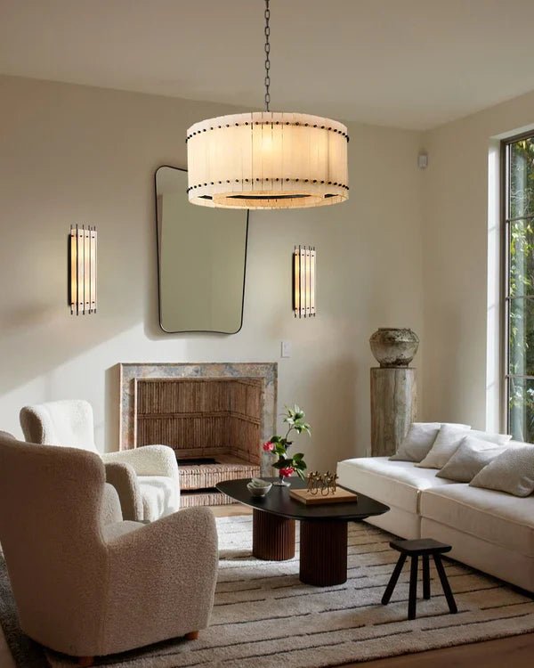 San Marco Alabaster Round Chandelier 22"