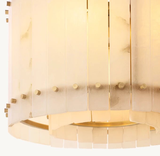 San Marco Alabaster Round Chandelier 22"-Nobipets