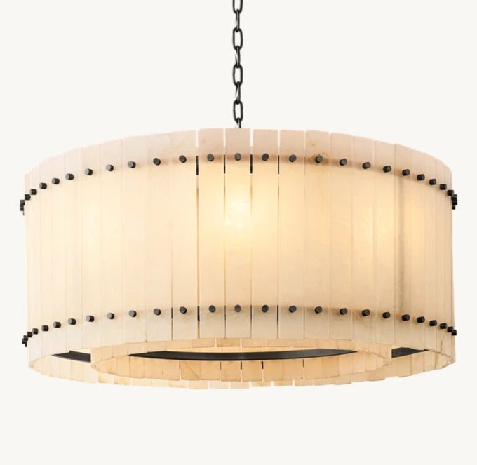 San Marco Alabaster Round Chandelier 37"-Nobipets