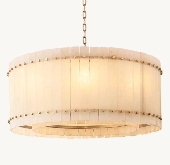 San Marco Alabaster Round Chandelier 37"-Nobipets