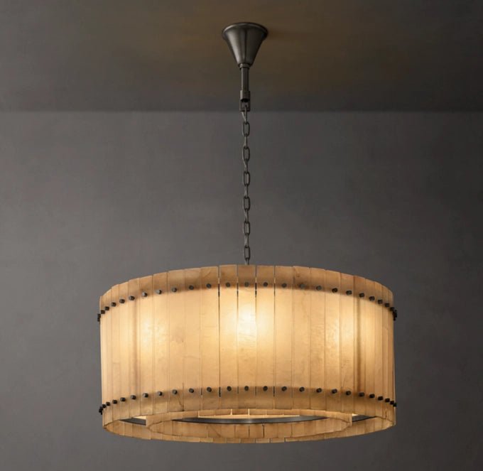 San Marco Alabaster Round Chandelier 37"-Nobipets