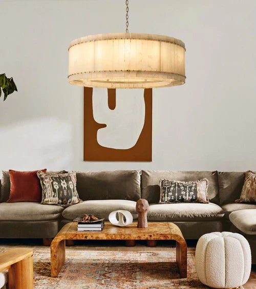 San Marco Alabaster Round Chandelier 48"