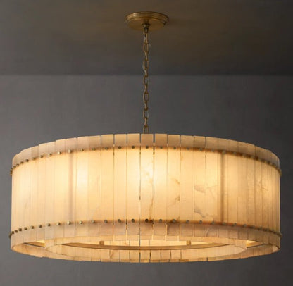 San Marco Alabaster Round Chandelier 48"-Nobipets