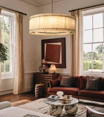 San Marco Alabaster Round Chandelier 48"