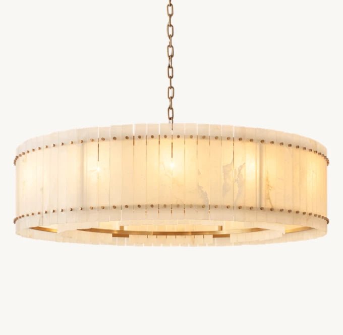 San Marco Alabaster Round Chandelier 60"-Nobipets