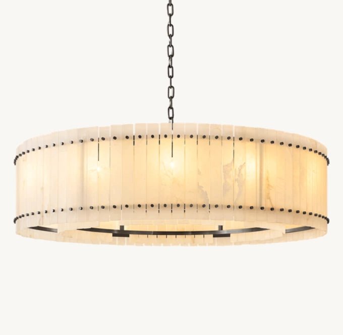 San Marco Alabaster Round Chandelier 60"-Nobipets