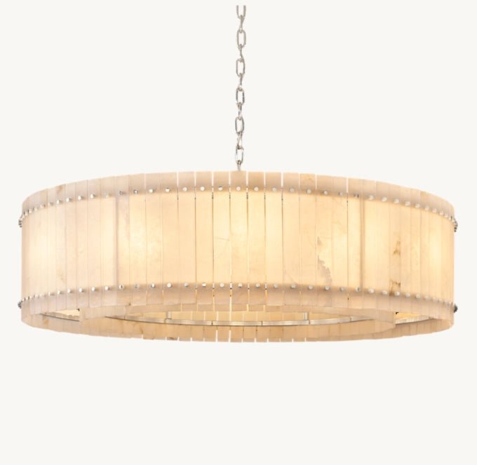 San Marco Alabaster Round Chandelier 60"-Nobipets