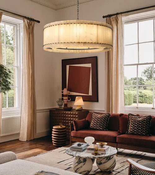 San Marco Alabaster Round Chandelier 60"