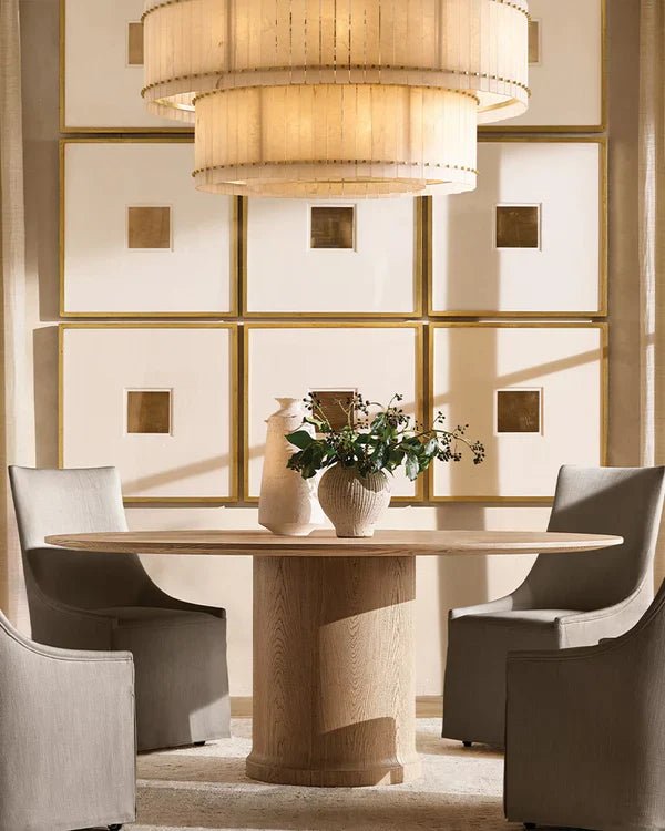 San Marco Alabaster Round Tiered Chandelier 60"