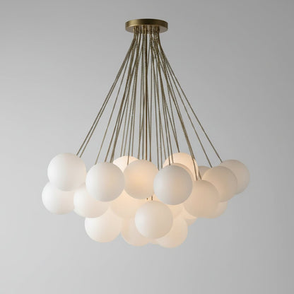 Sanela Frosted Glass Globe Chandelier 39.5"