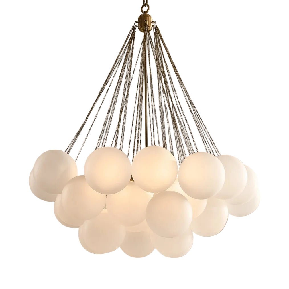 Sanela Frosted Glass Globe Chandelier 39.5"
