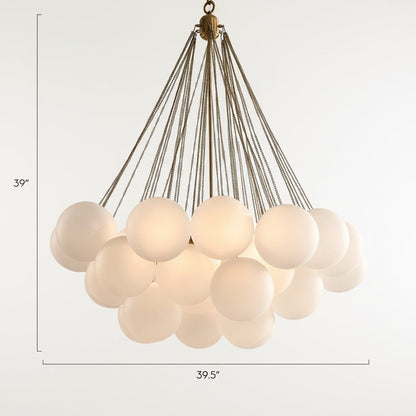 Sanela Frosted Glass Globe Chandelier 39.5"