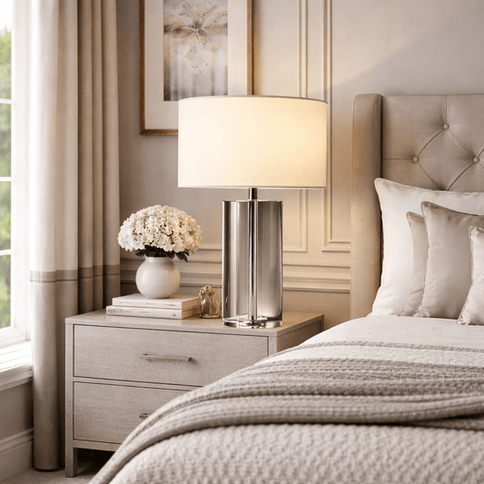 Sarezzoe Crystal Cylindrical Table Lamp