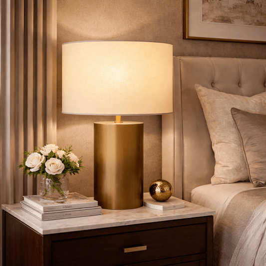 Sarezzoe Metal Cylindrical Table Lamp
