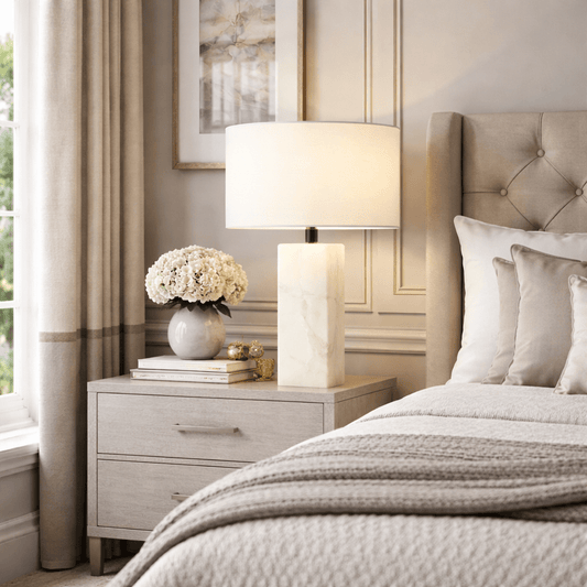 Sarezzoe Stone Square Table Lamp