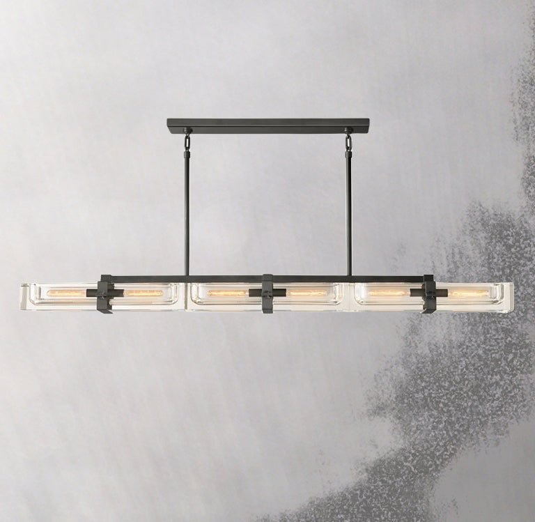 Savile Linear Chandelier 72" 6-lights-Nobipets