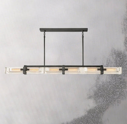 Savile Linear Chandelier 72" 6-lights-Nobipets