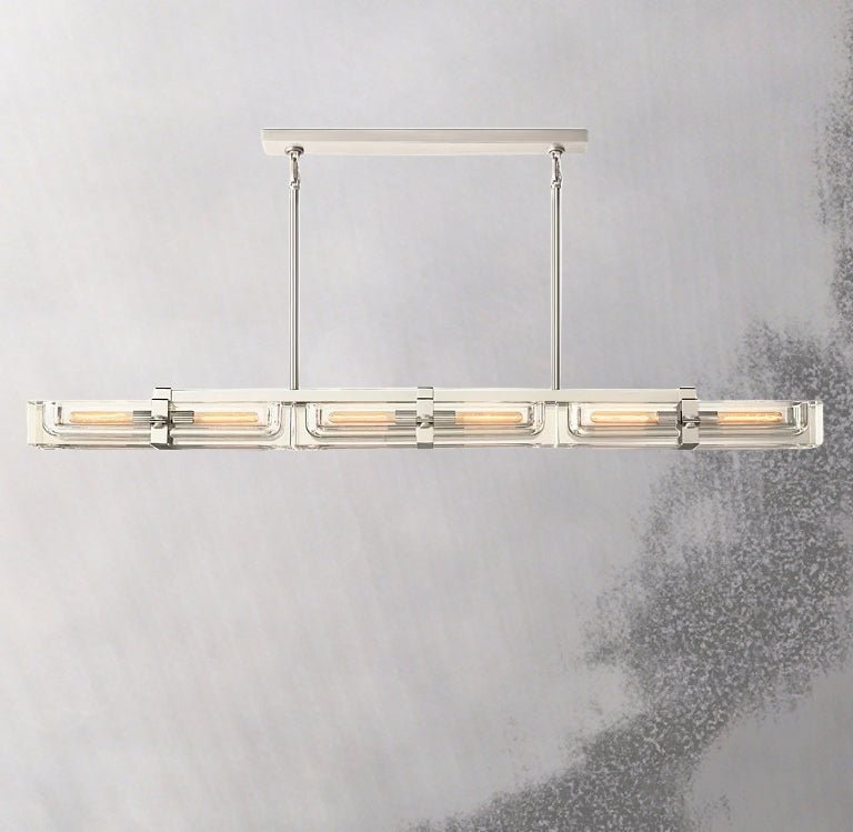 Savile Linear Chandelier 72" 6-lights-Nobipets