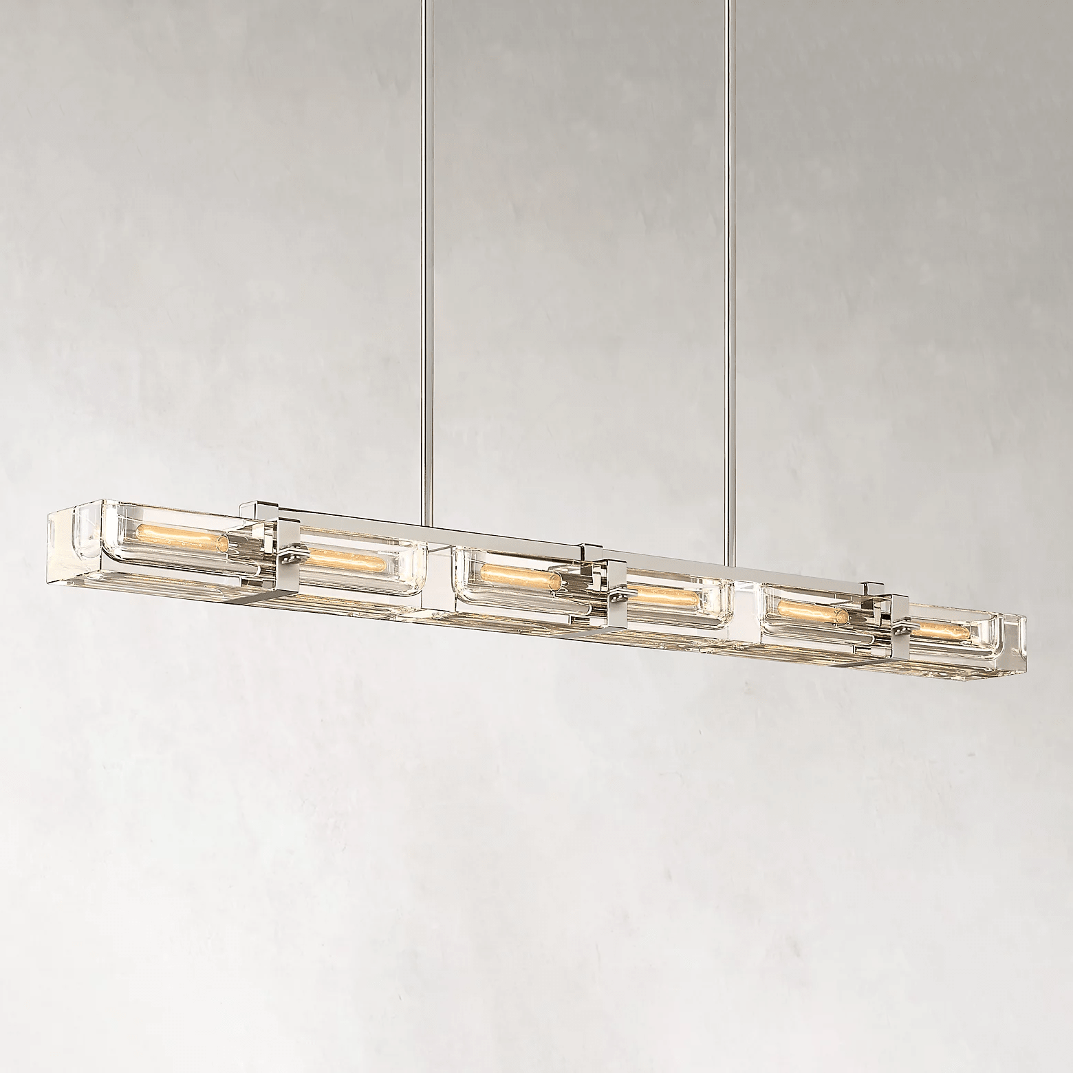Savile Linear Chandelier 72" 6-lights-Nobipets