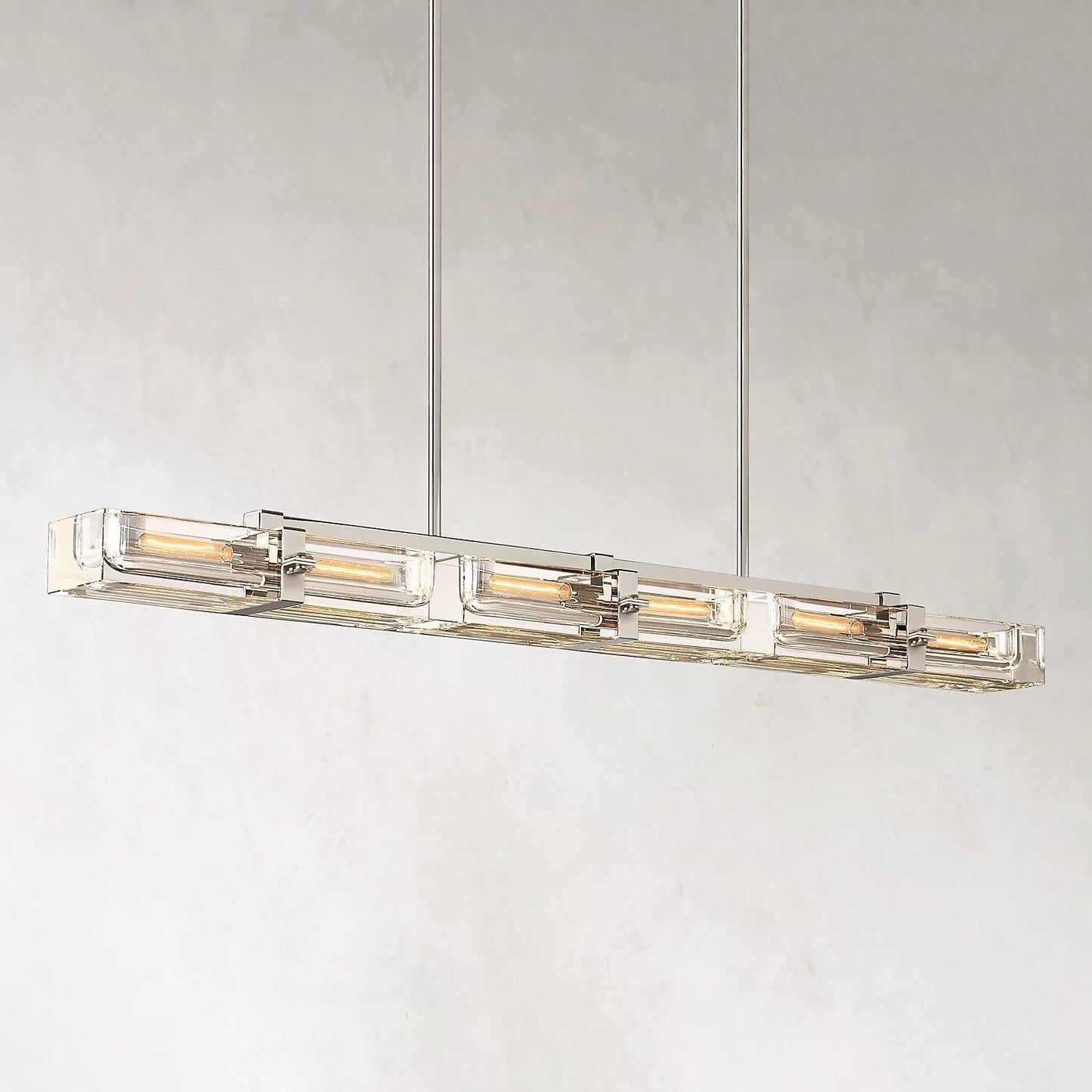 Savile Linear Chandelier 72" 6-lights-Nobipets