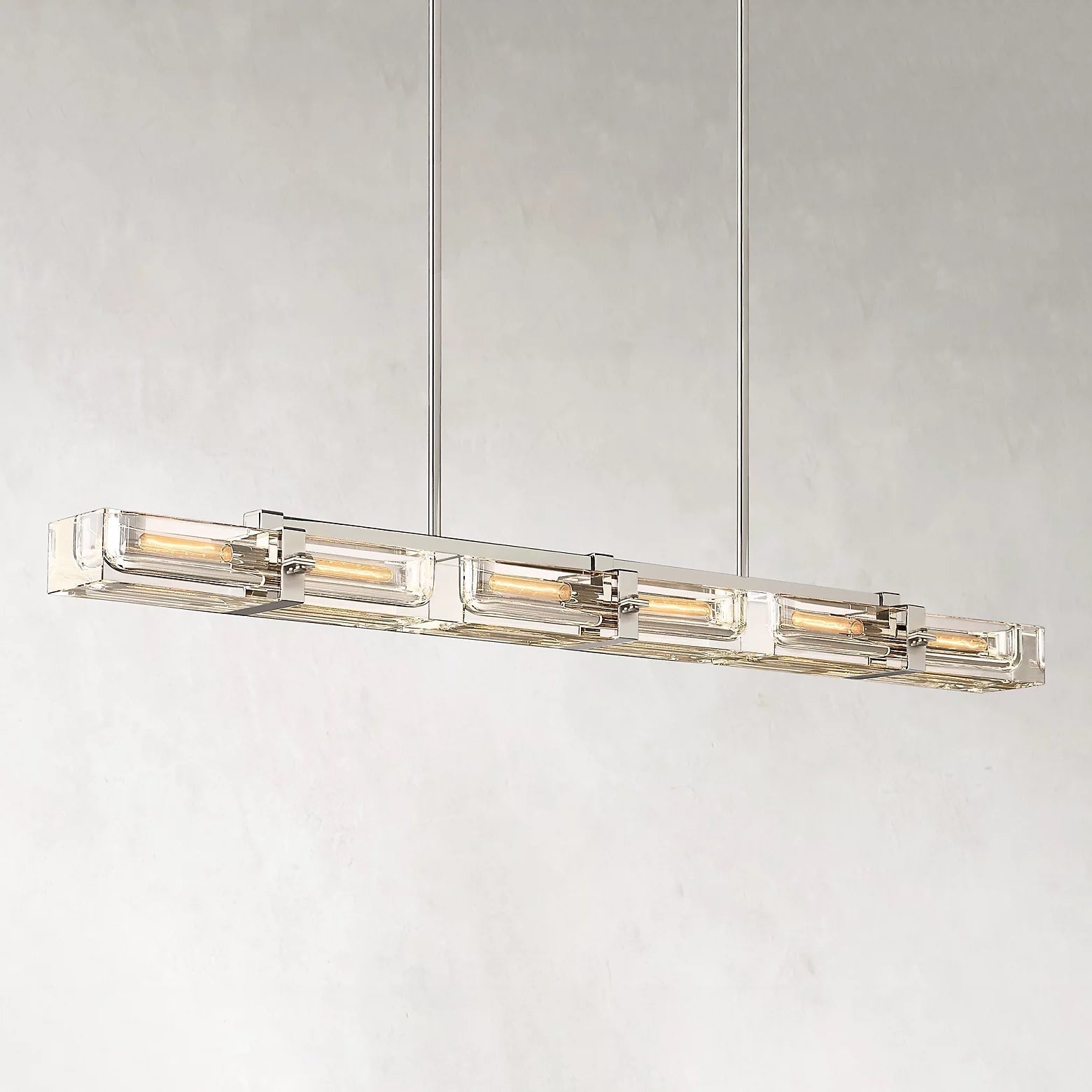Savile Linear Chandelier 72" 6-lights-Nobipets
