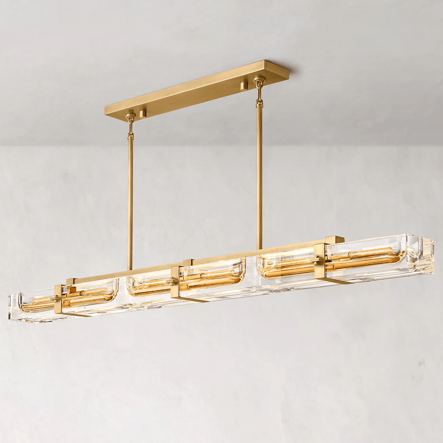 Savile Linear Chandelier 72" 6-lights-Nobipets